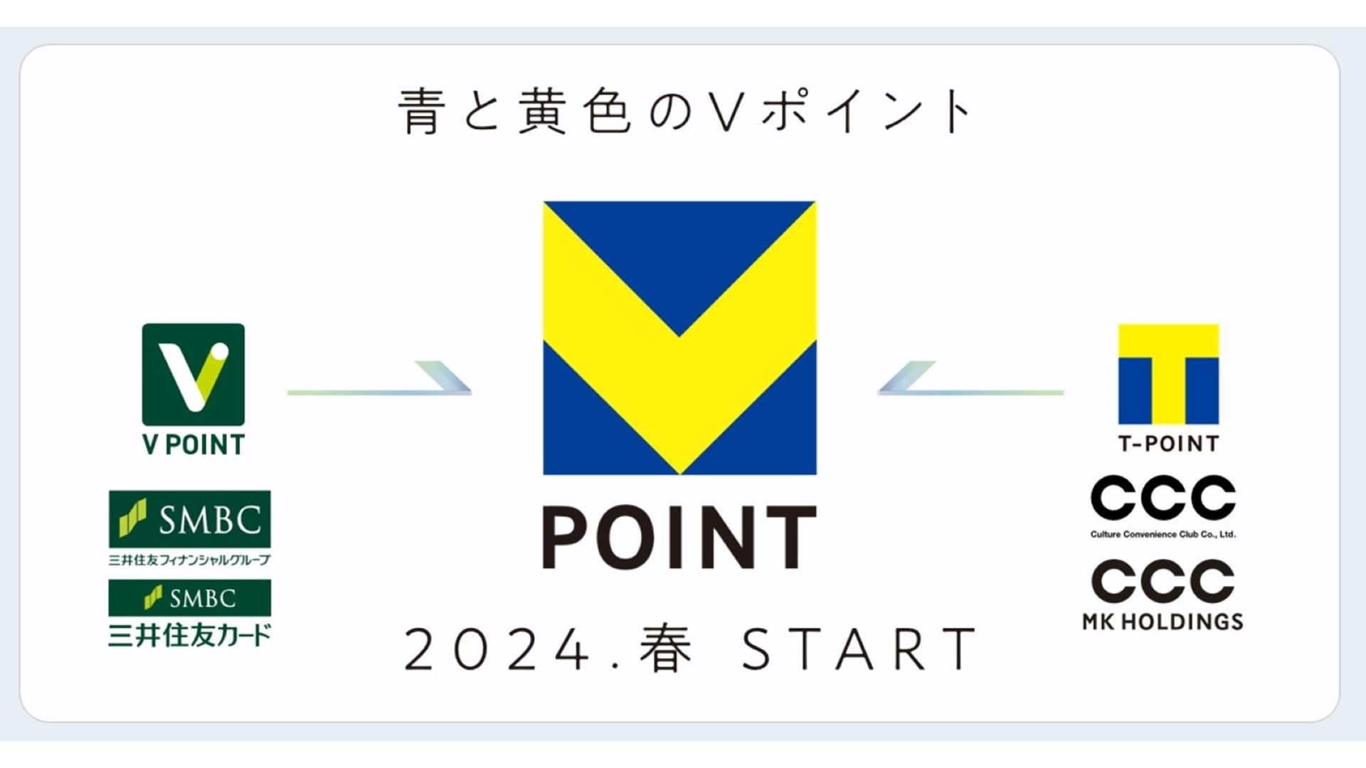 「青と黄色の『Vポイント』」の画像