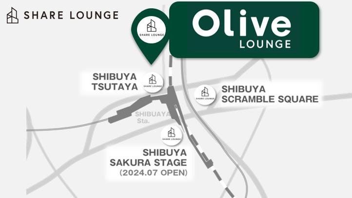 Olive LOUNGE 渋谷店の地図