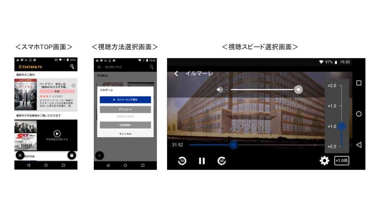 TSUTAYA TVの画面イメージです