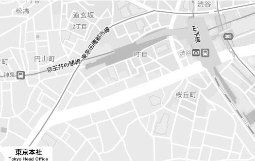渋谷ガーデンタワーまでの地図です