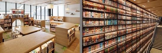 徳山駅前図書館の内観写真です