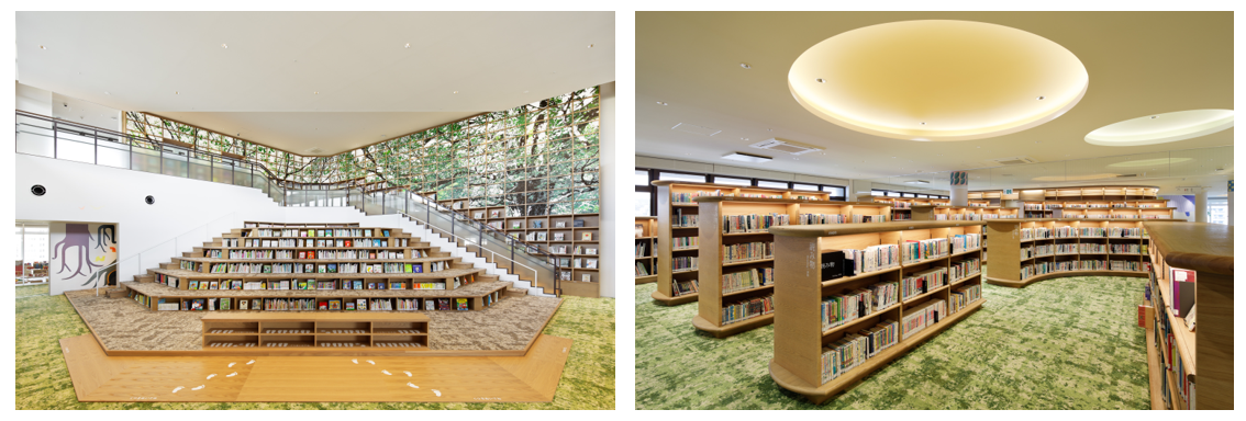 This is an image of Wakayama City Library, a place that cultivates intellect and sensitivity. 