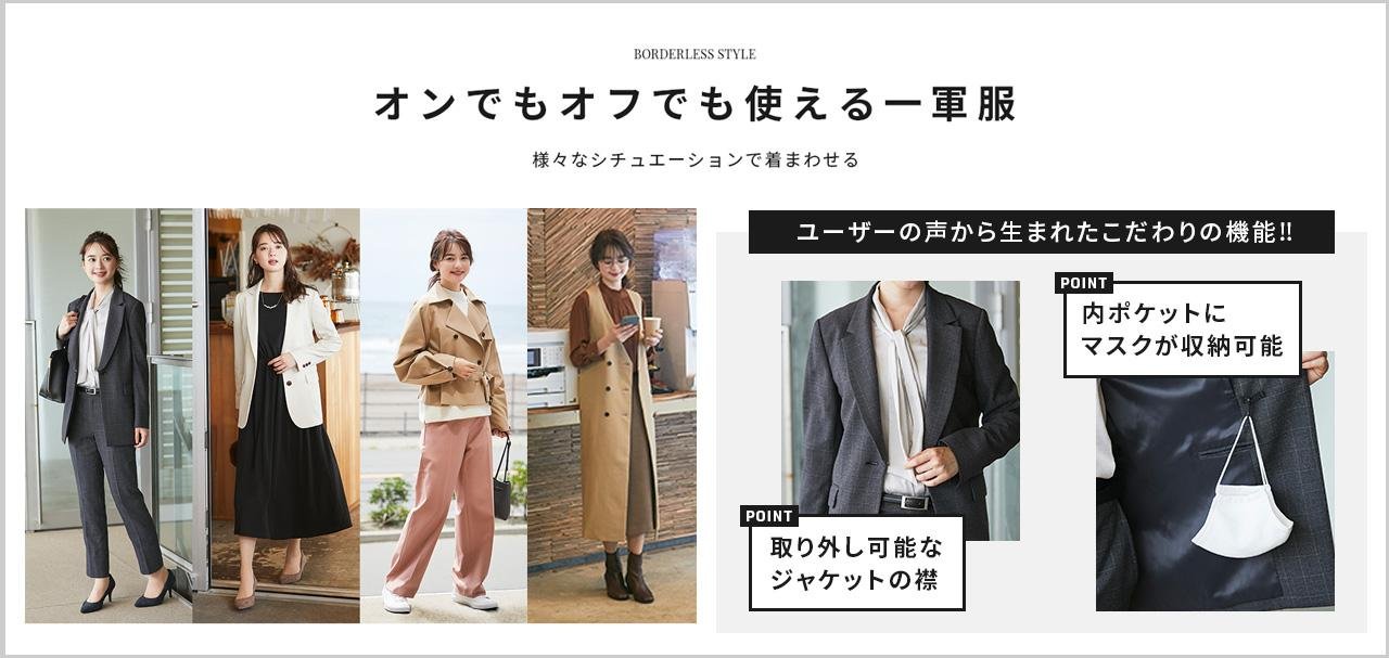 【青山商事×CCCマーケティンググループ】 新ビジネスウェア「BORDERLESS STYLE」 「THE SUIT COMPANY」店舗とオンラインショップにて10月1日より販売開始の説明画像です