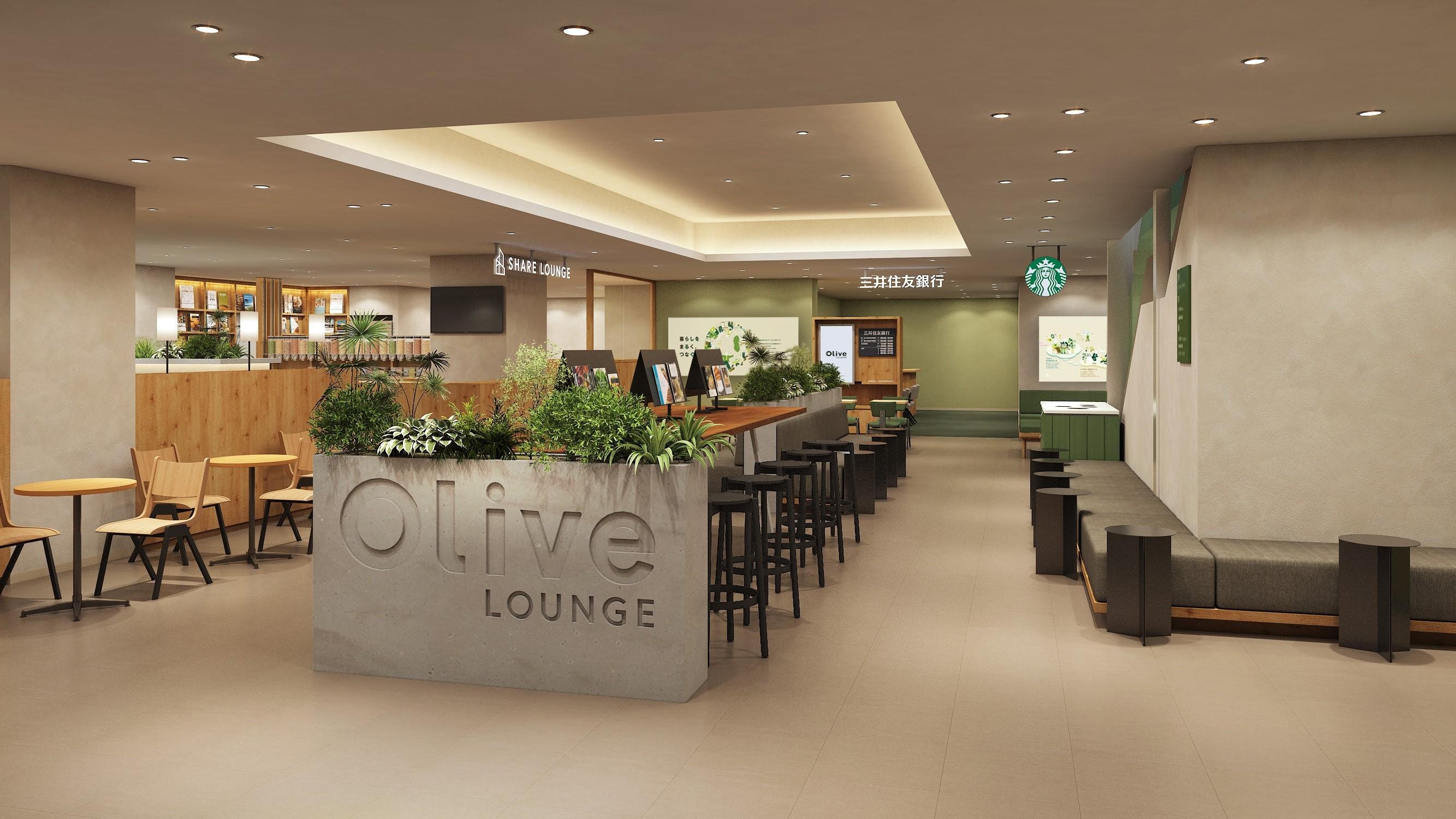 「Olive LOUNGE 新宿通」に「SHARE LOUNGE Olive LOUNGE新宿通」をオープンの説明画像です